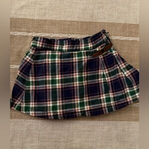Janie and Jack | Plaid Mini Skirt with Buckle Detail